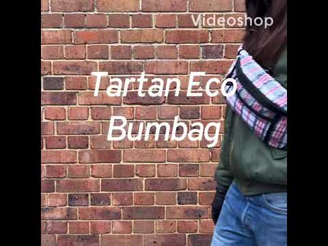 Tartan Bicycle Bum bag recycled nylon
