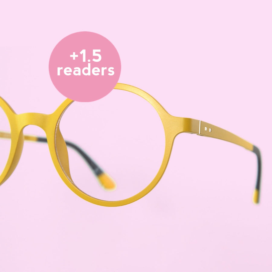 Yellow magnetic glasses and sunglasses +1.5 readers Goodordering
