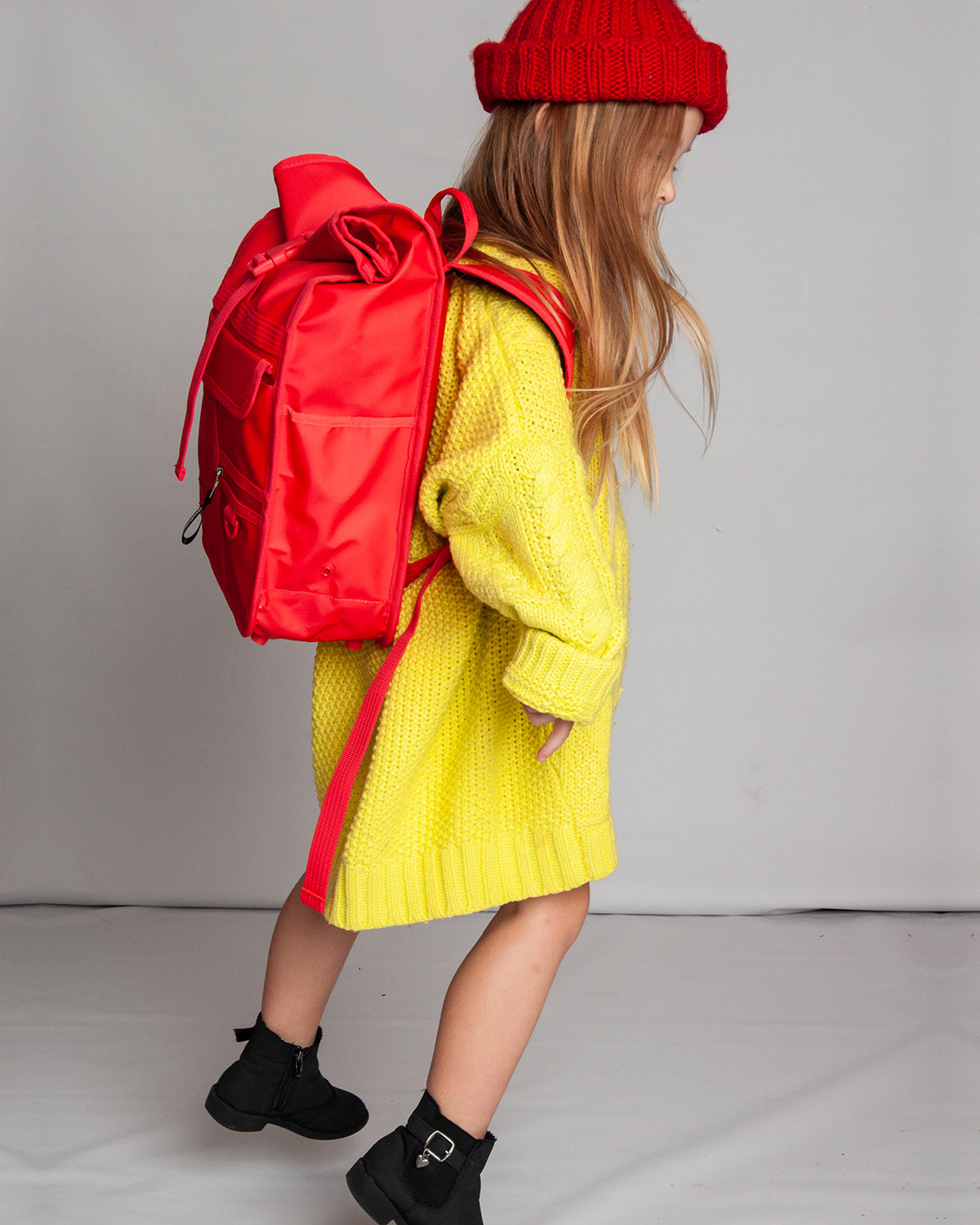 Monochrome Rolltop Backpack Mini Red - Goodordering